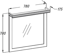 Opadiris Зеркало для ванной Мираж 80 светлый орех – фотография-7